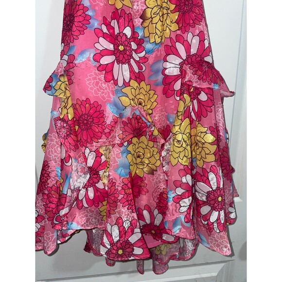 ELLIATT Women’s Themes Dress size S NWT Ruffle Floral Mini Halter Neck Tie Back - Picture 4 of 12